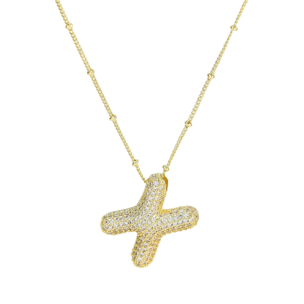 Savanira™ | Diamond Bubble Letter Necklace