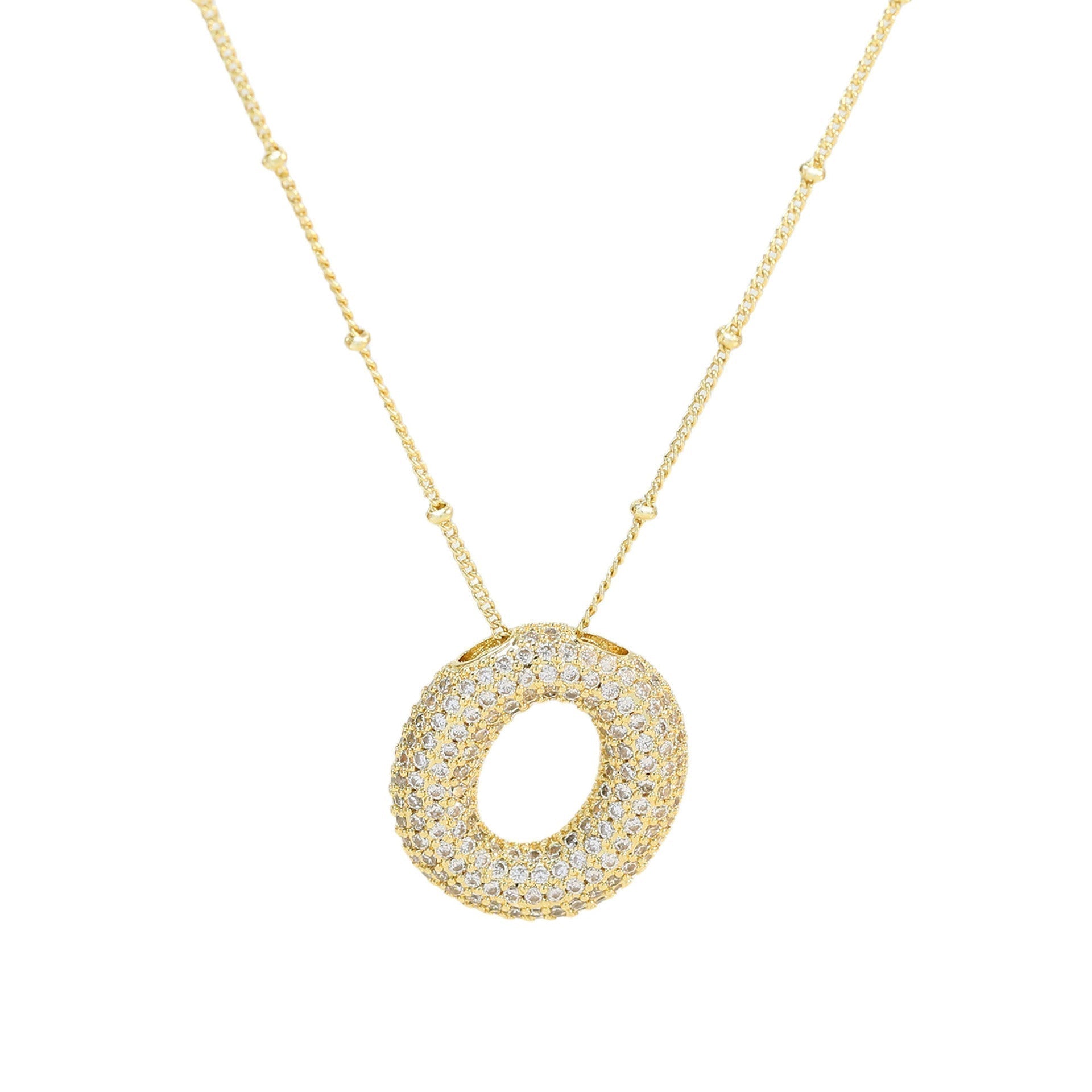 Savanira™ | Diamond Bubble Letter Necklace