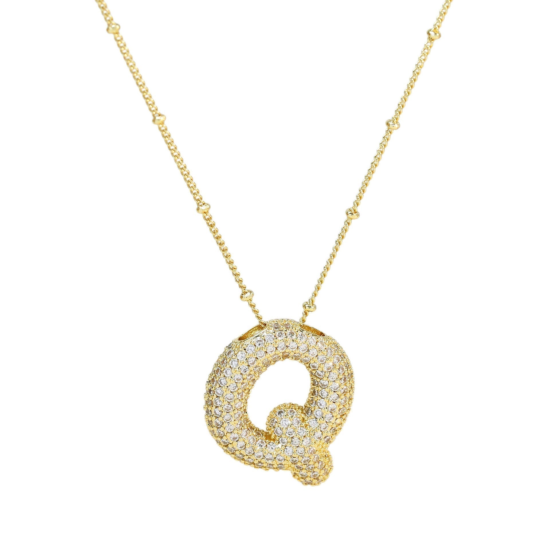 Savanira™ | Diamond Bubble Letter Necklace
