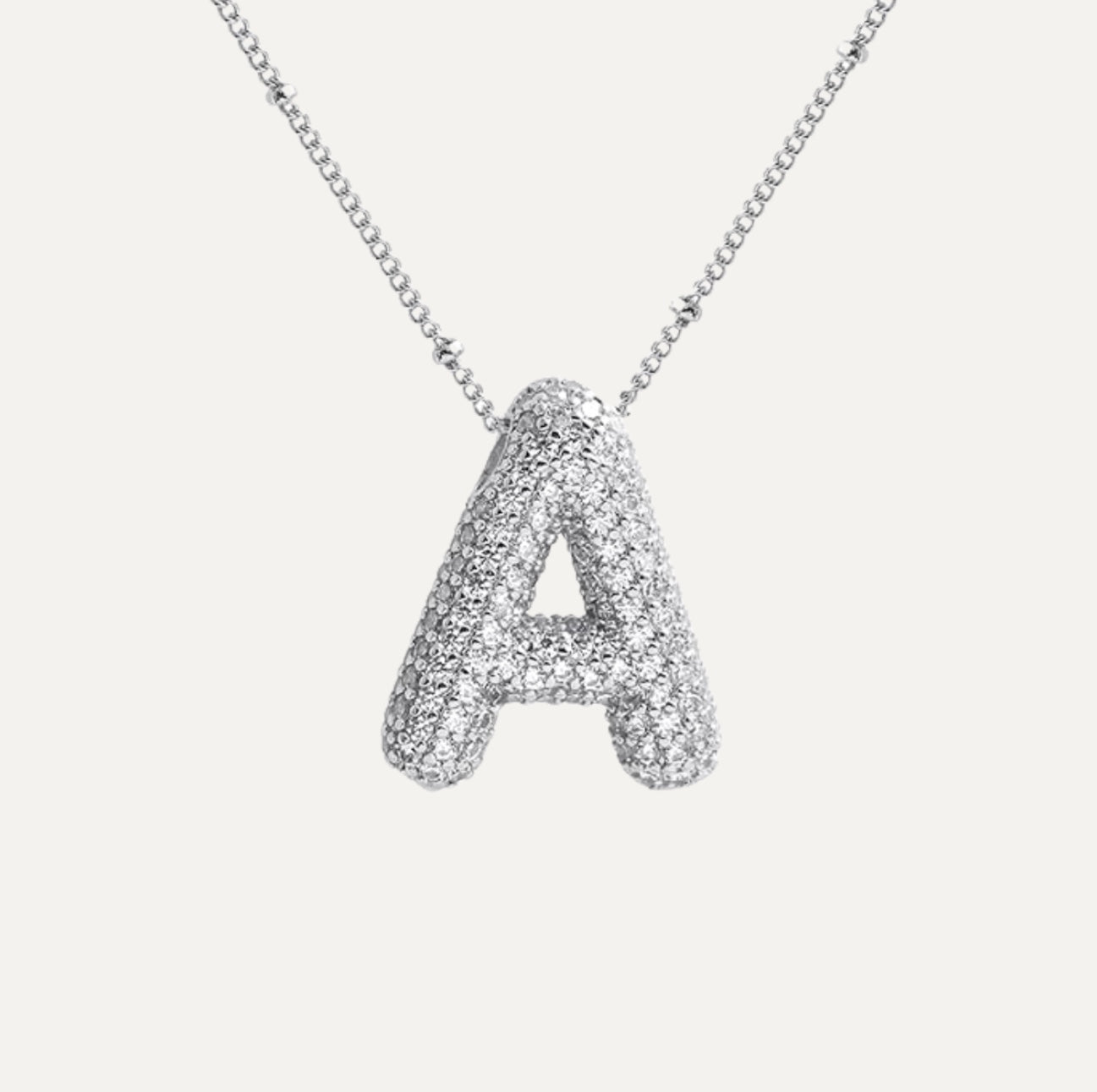Savanira™ | Diamond Bubble Letter Necklace