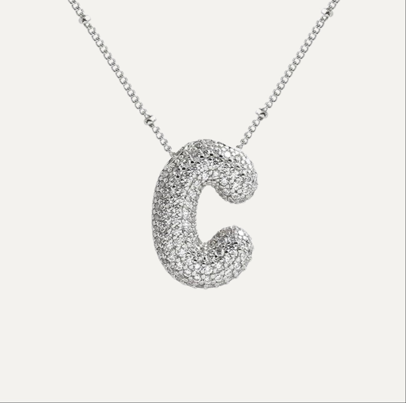 Savanira™ | Diamond Bubble Letter Necklace