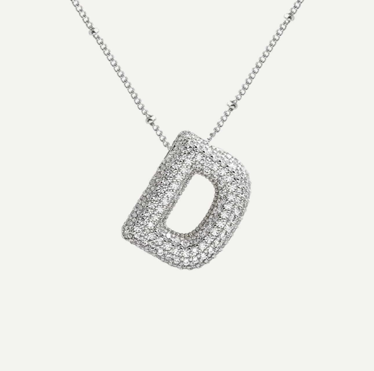 Savanira™ | Diamond Bubble Letter Necklace