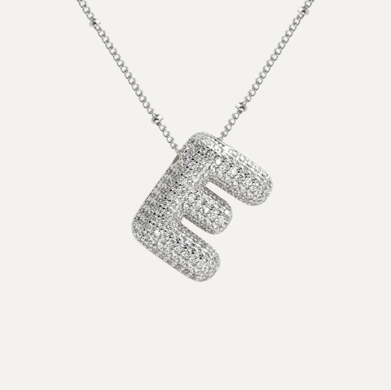 Savanira™ | Diamond Bubble Letter Necklace