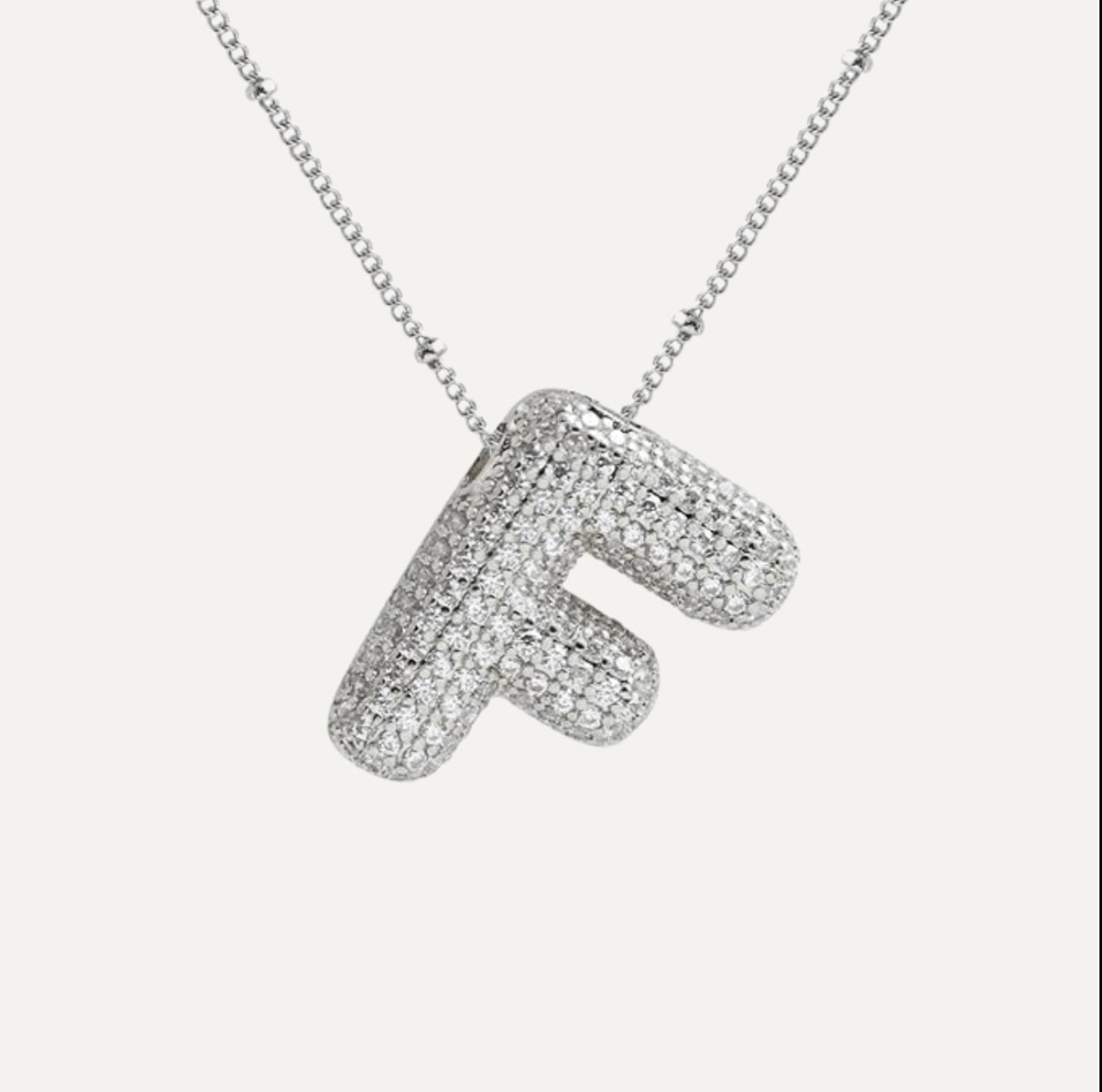 Savanira™ | Diamond Bubble Letter Necklace