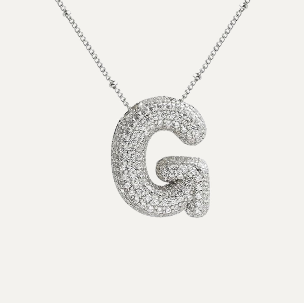 Savanira™ | Diamond Bubble Letter Necklace