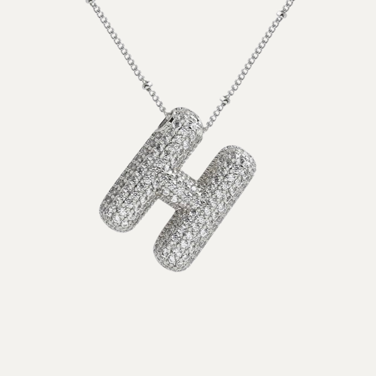 Savanira™ | Diamond Bubble Letter Necklace