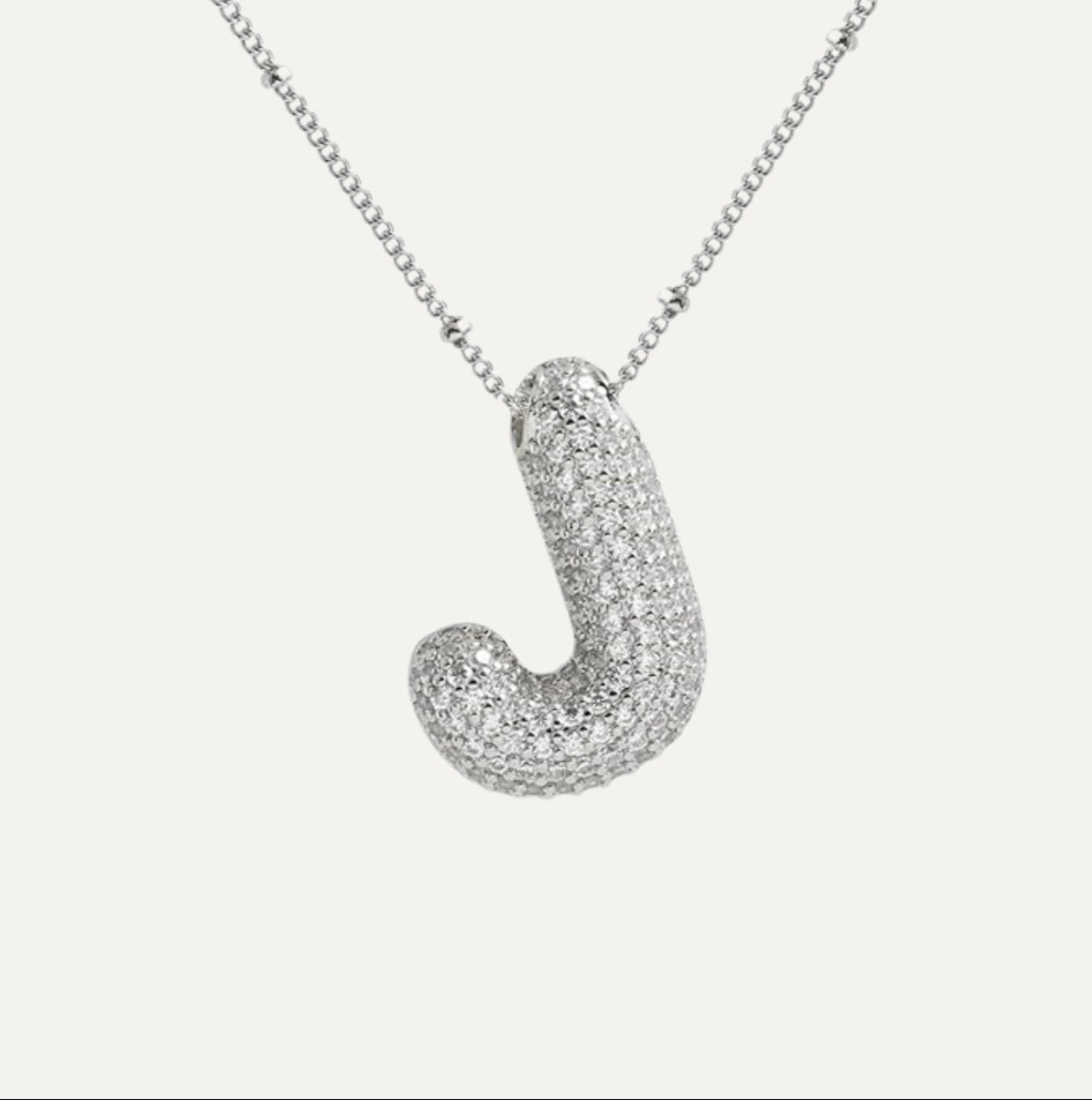 Savanira™ | Diamond Bubble Letter Necklace