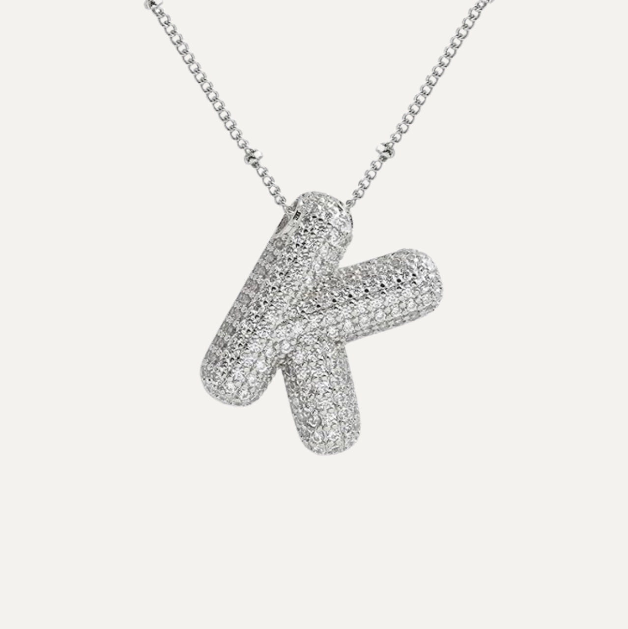 Savanira™ | Diamond Bubble Letter Necklace