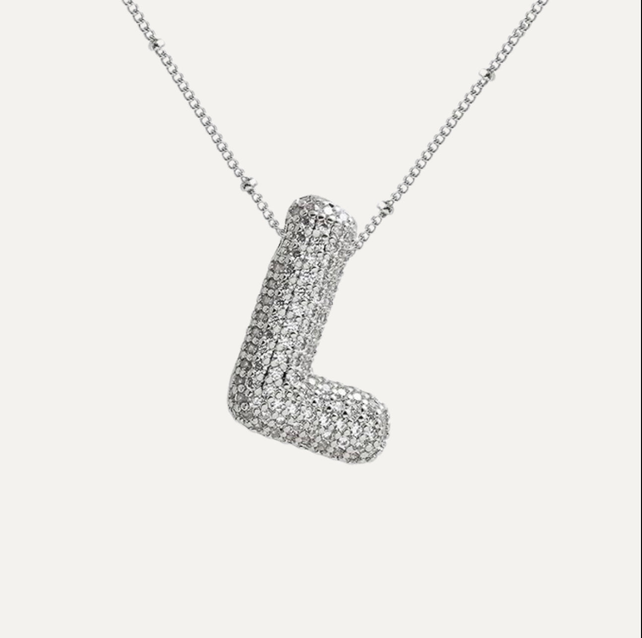 Savanira™ | Diamond Bubble Letter Necklace