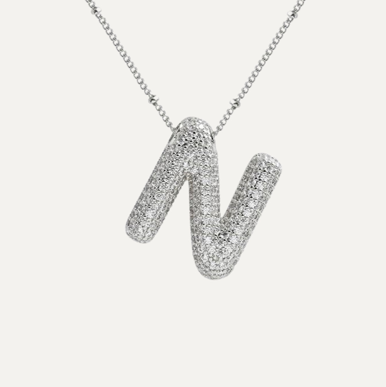 Savanira™ | Diamond Bubble Letter Necklace