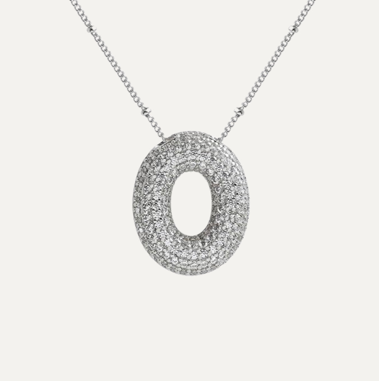 Savanira™ | Diamond Bubble Letter Necklace