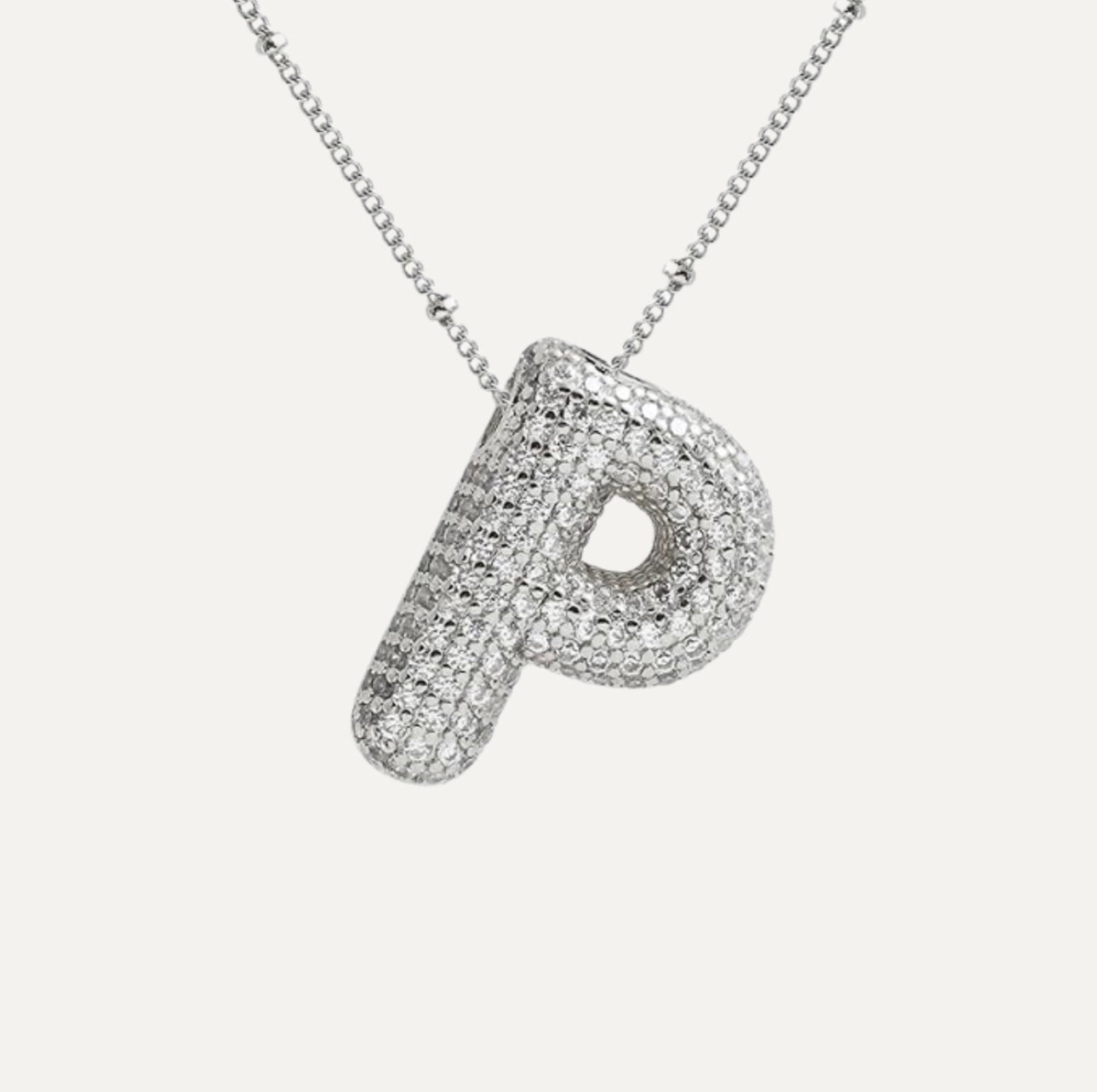 Savanira™ | Diamond Bubble Letter Necklace