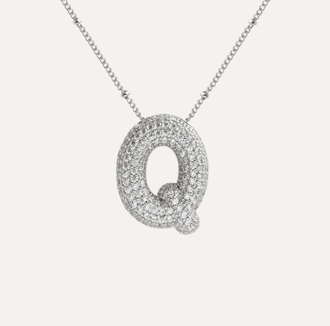 Savanira™ | Diamond Bubble Letter Necklace