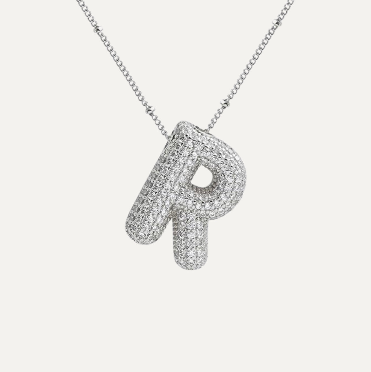 Savanira™ | Diamond Bubble Letter Necklace