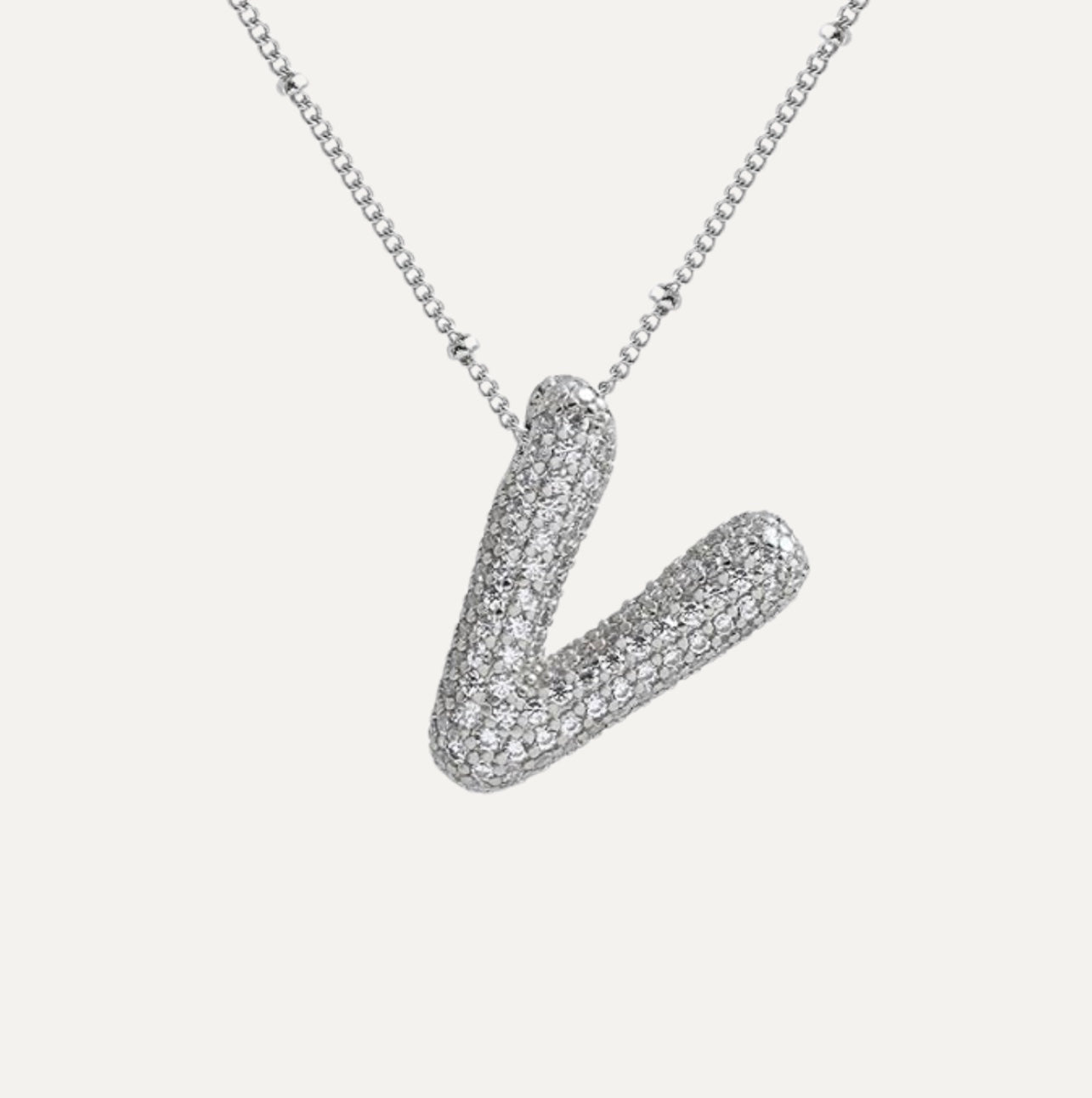 Savanira™ | Diamond Bubble Letter Necklace