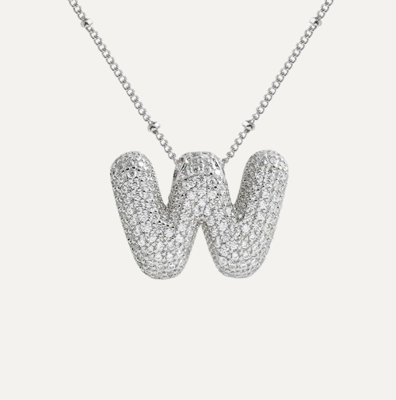 Savanira™ | Diamond Bubble Letter Necklace