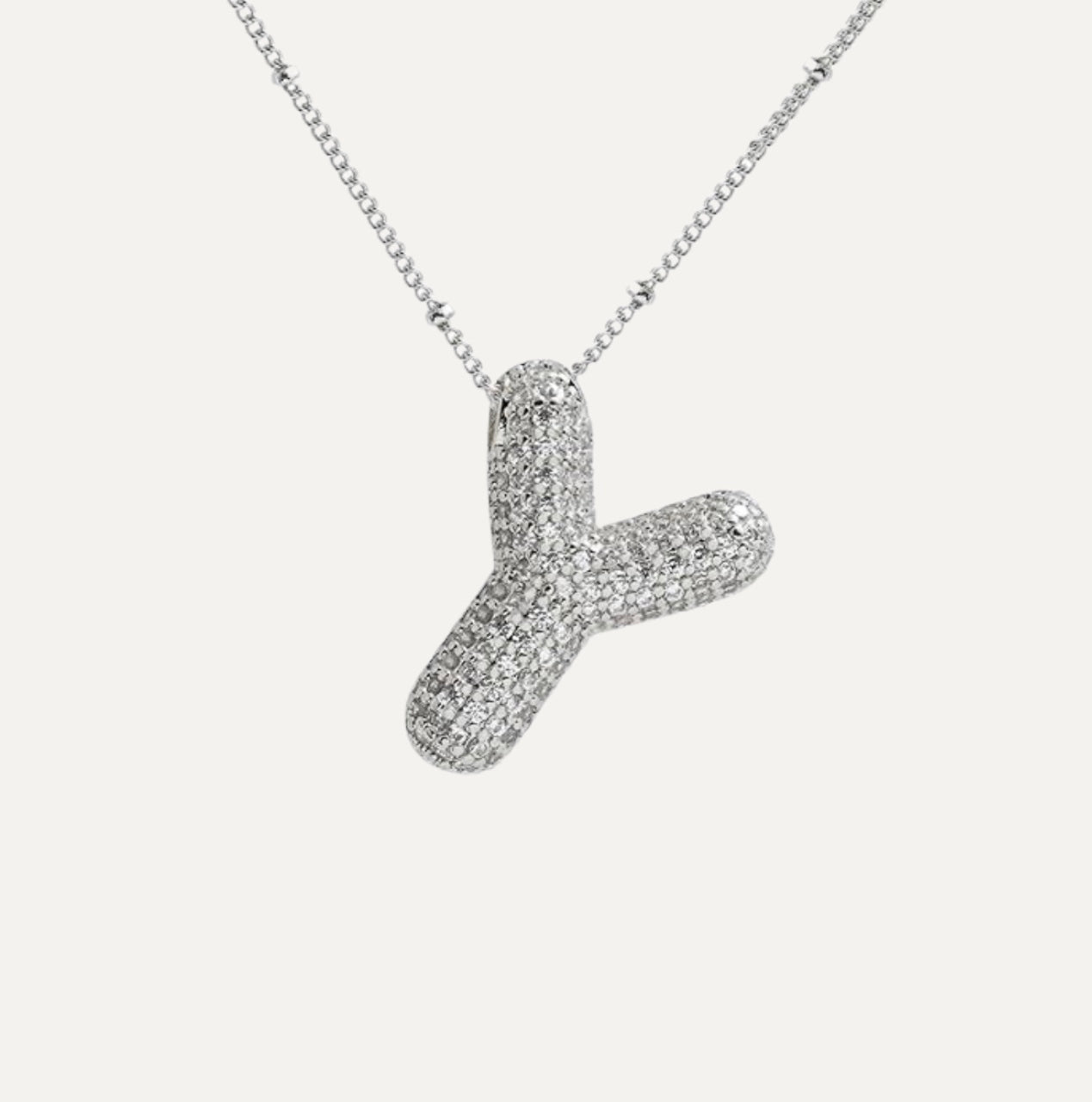 Savanira™ | Diamond Bubble Letter Necklace