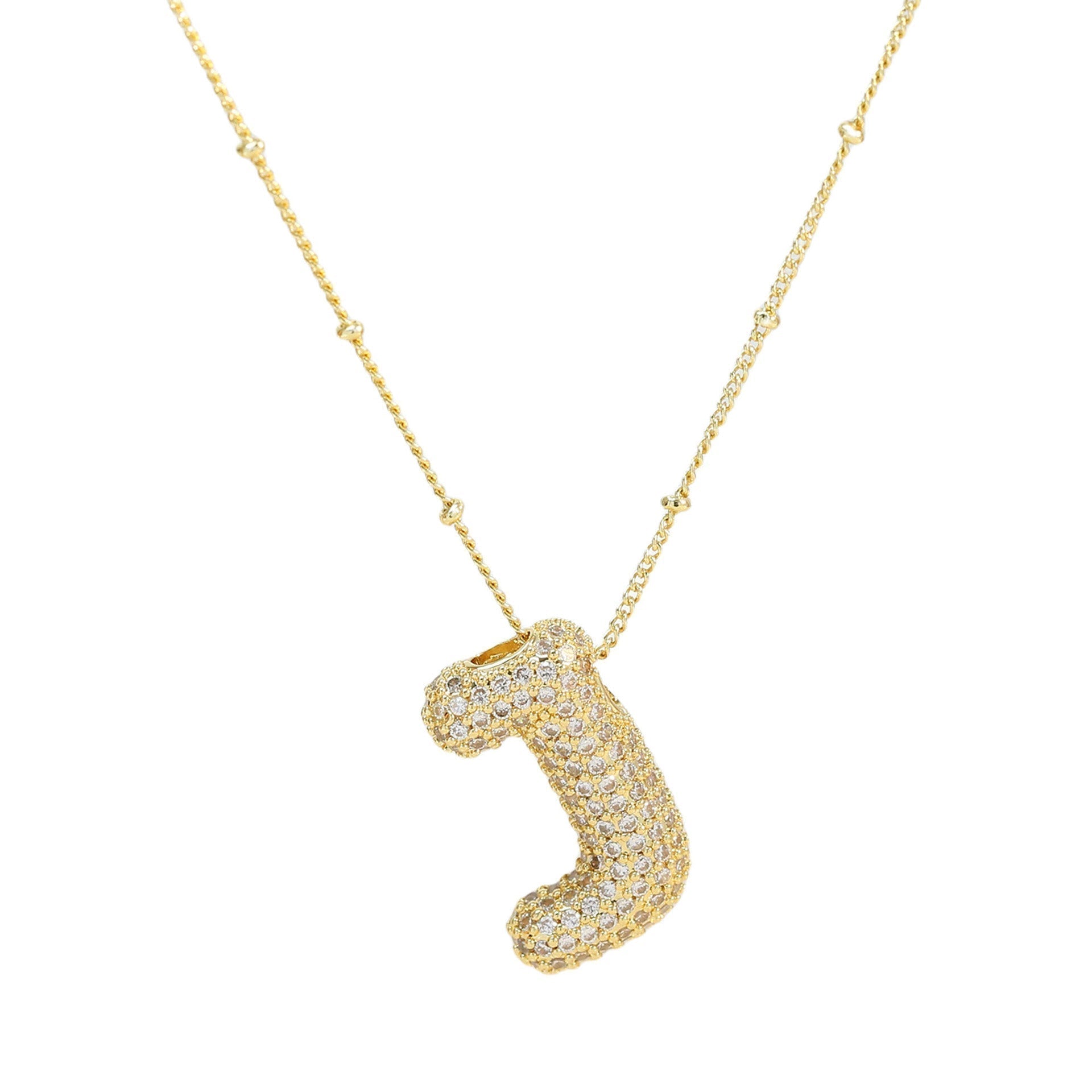 Savanira™ | Diamond Bubble Letter Necklace