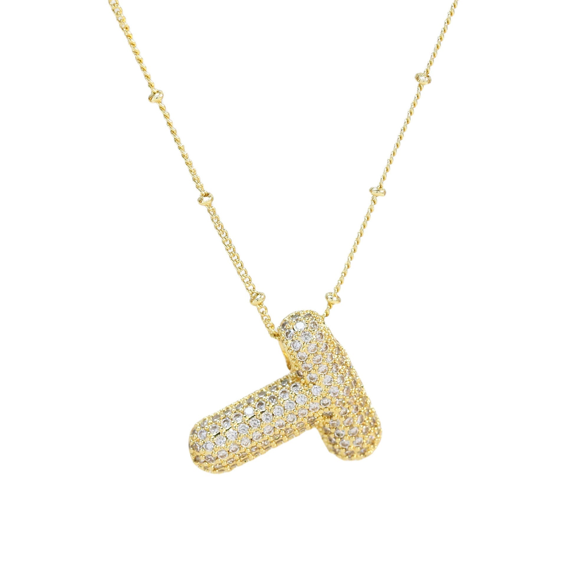 Savanira™ | Diamond Bubble Letter Necklace