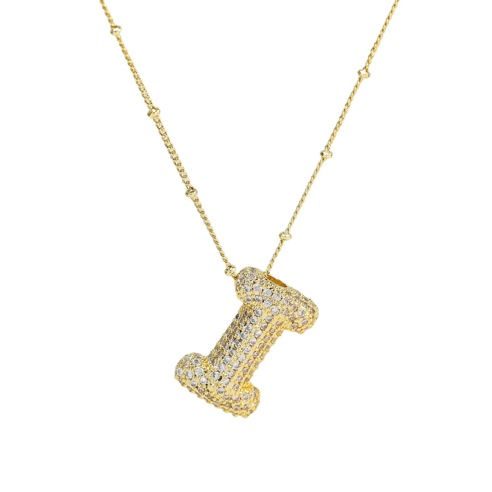 Savanira™ | Diamond Bubble Letter Necklace