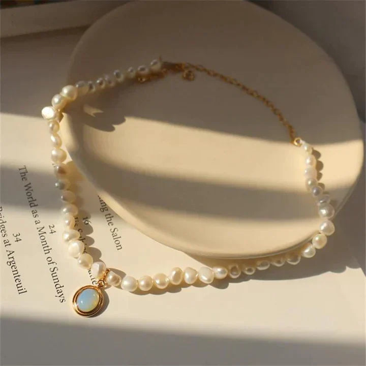 Perlira™ | Moonstone Pearl Necklace