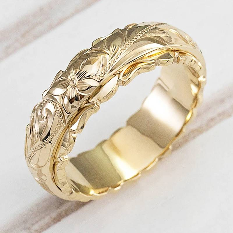 Pamelia™ | Vintage Gold Flower Ring