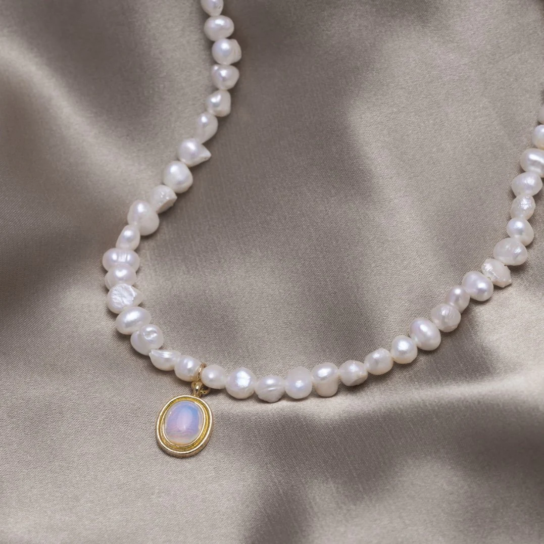 Perlira™ | Moonstone Pearl Necklace