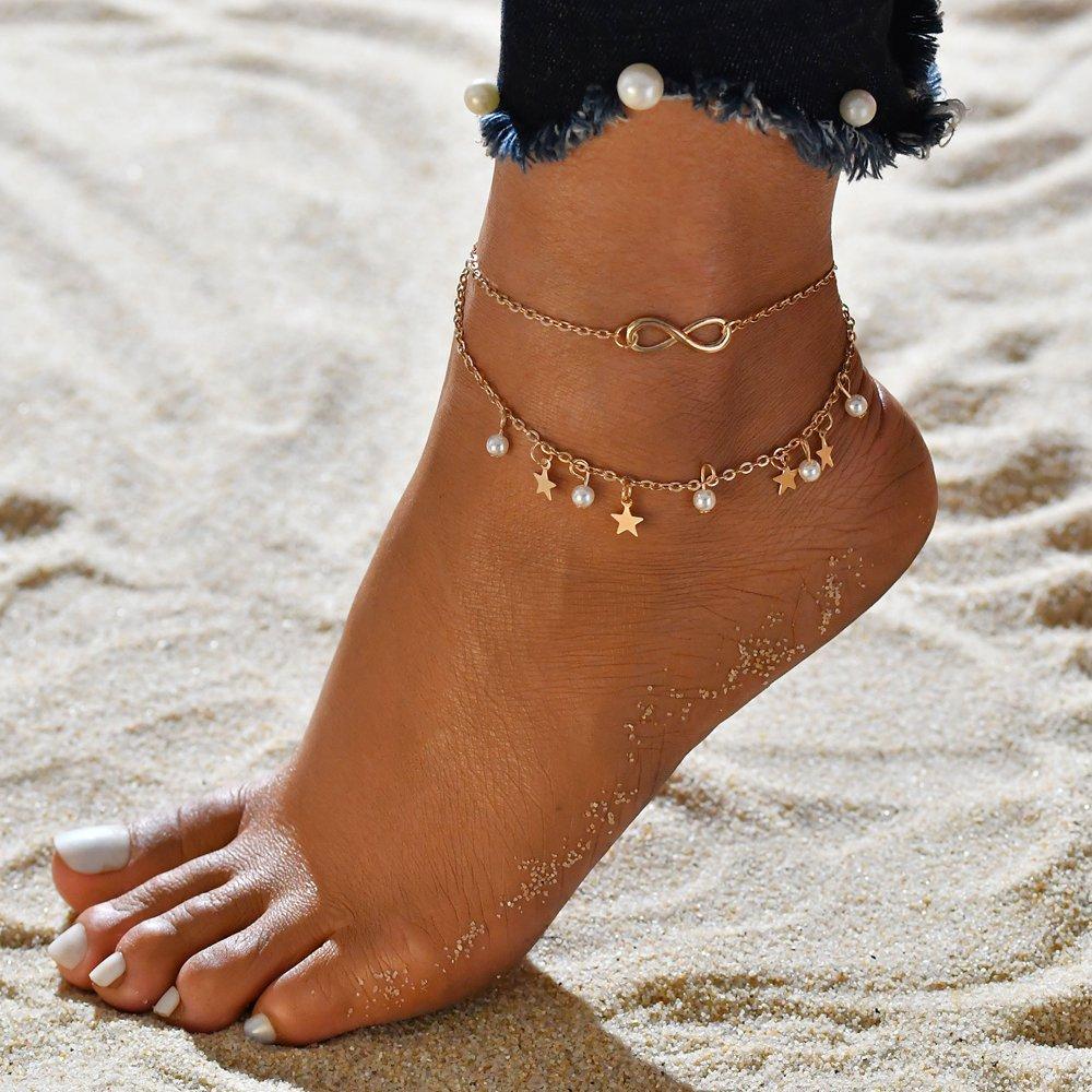 Brenelle™ | Infinity Anklet with Pearls & Stars